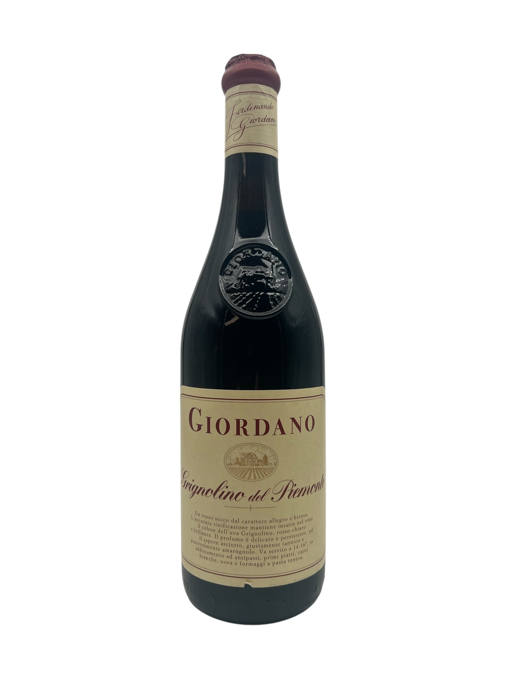 1989年Giordano Barolo Grignolino del Piemonte Giordano 1993 – Bottles With History