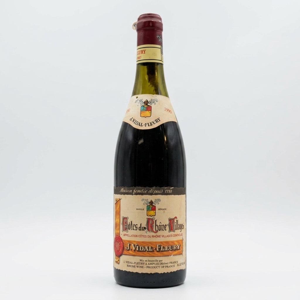 Côtes du Rhône Villages Vidal-Fleury 1990 – Bottles With History