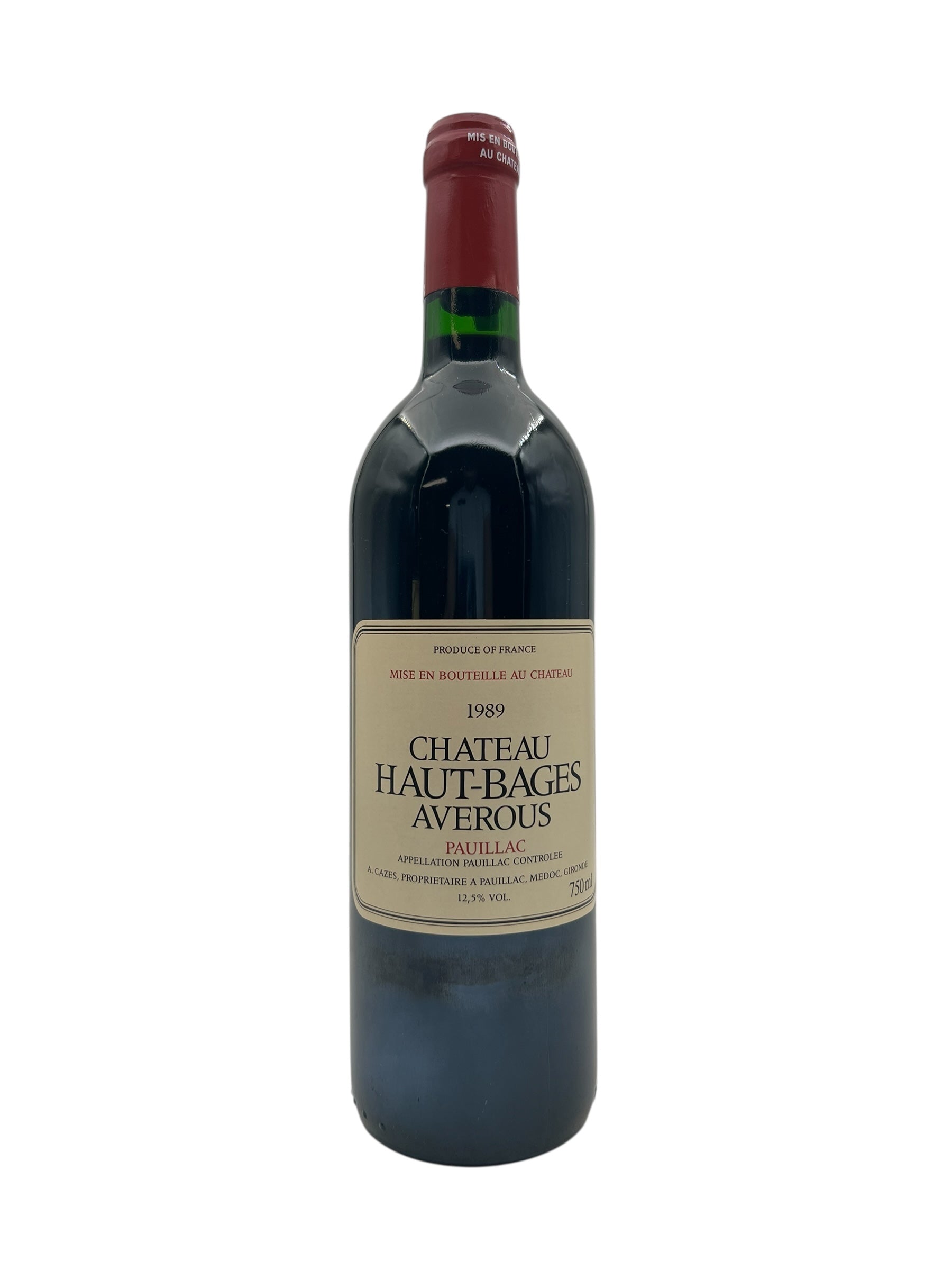 Haut-Bages Averous 1989 from Pauillac – Bottles With History