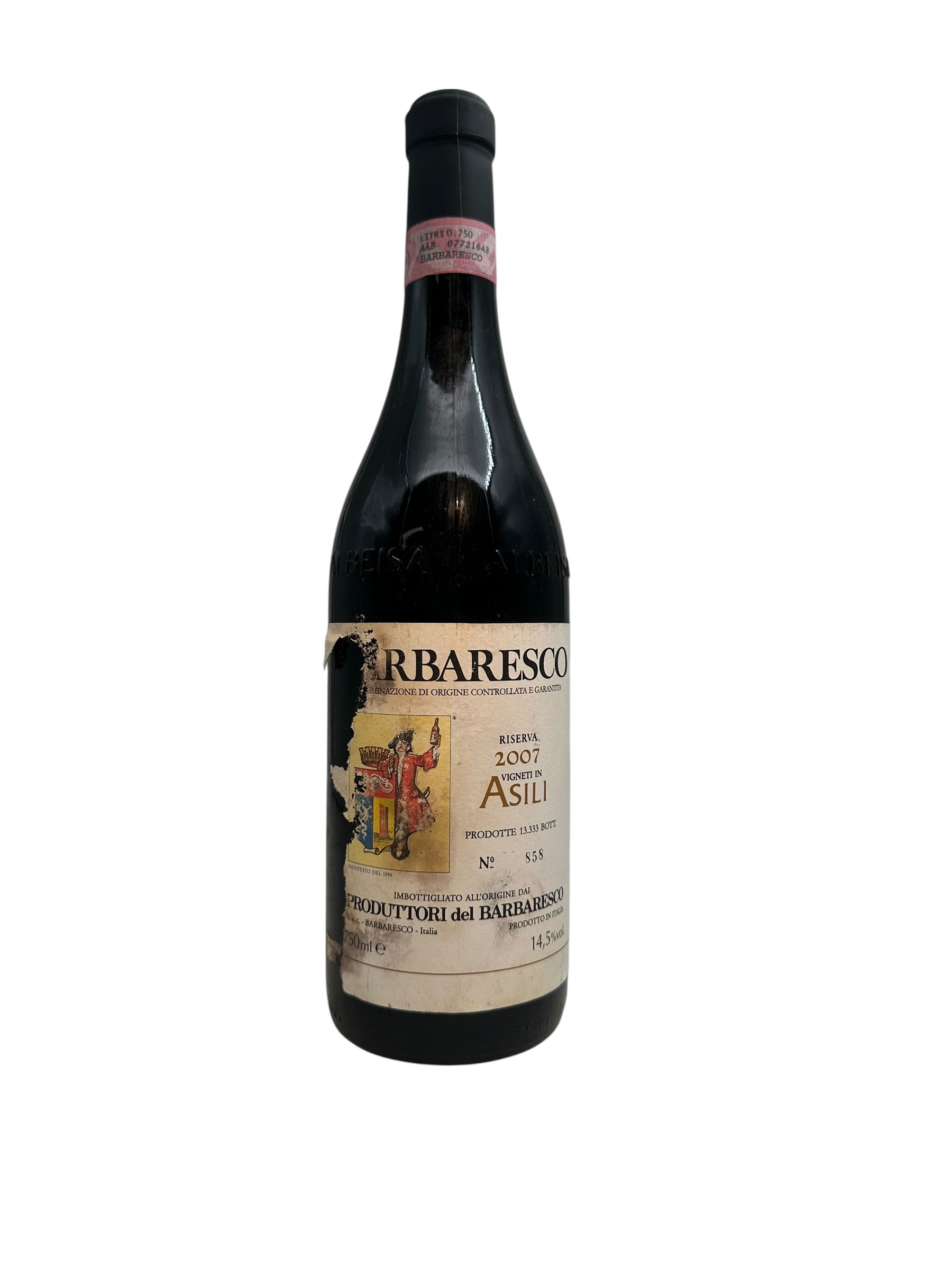 Barbaresco Riserva 2007 Asili bad label – Bottles With History