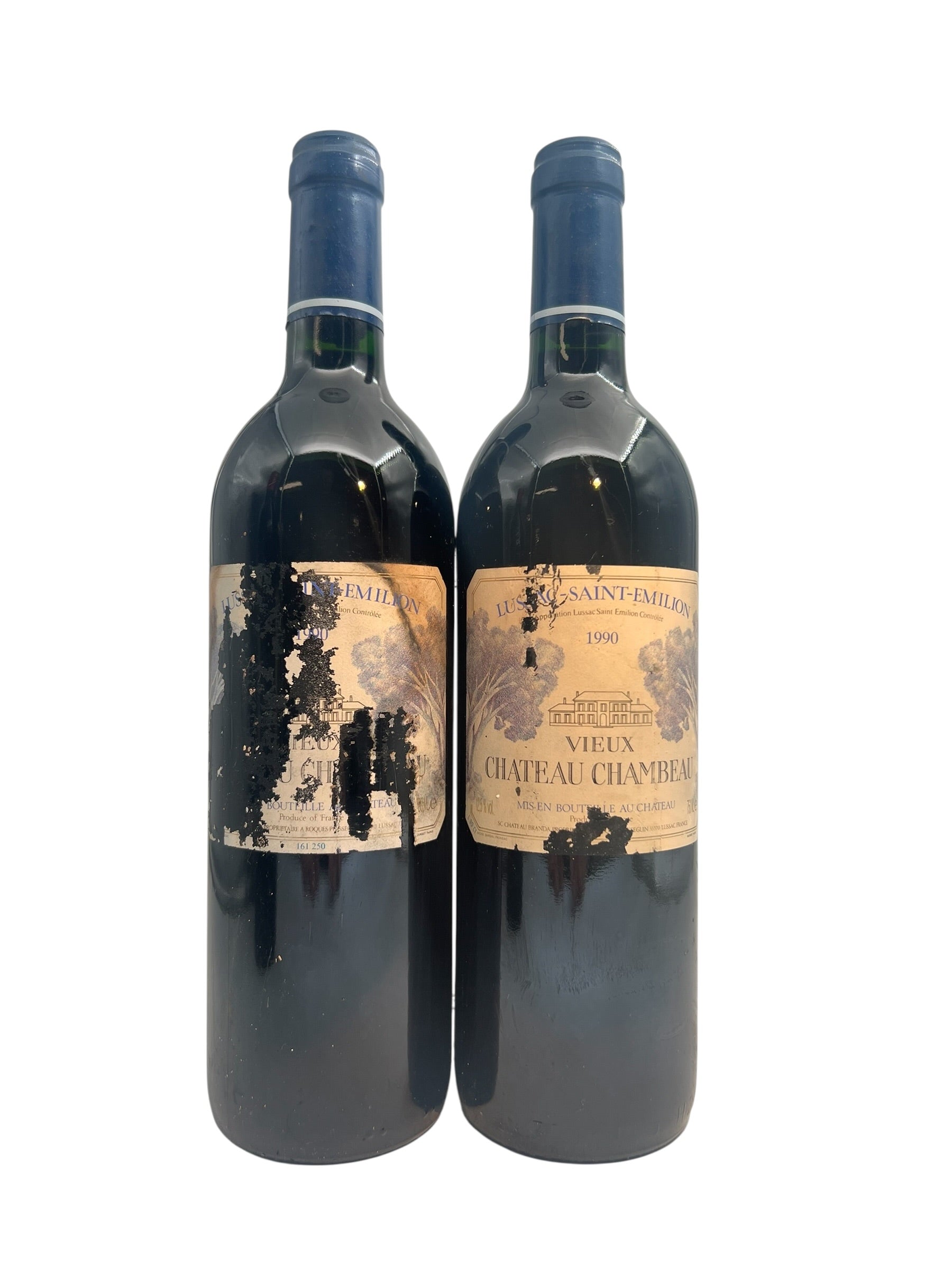 Saint-Emilion Vieux Chateau 1990 (Bott 2 pcs) bad label – Bottles