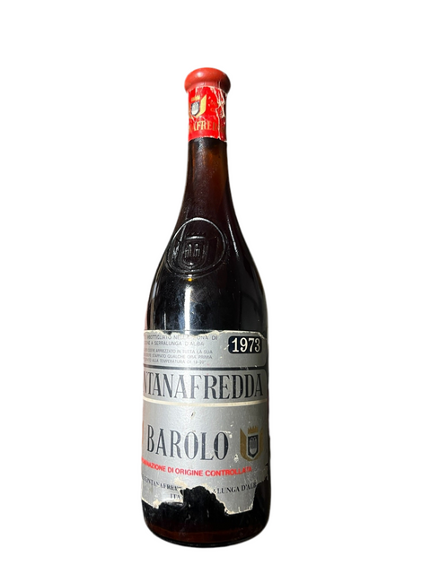 Fontanafredda Barolo 1973 bad label