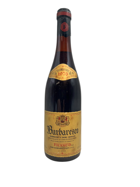 Ainutlaatuinen Barbaresco Franco 1976