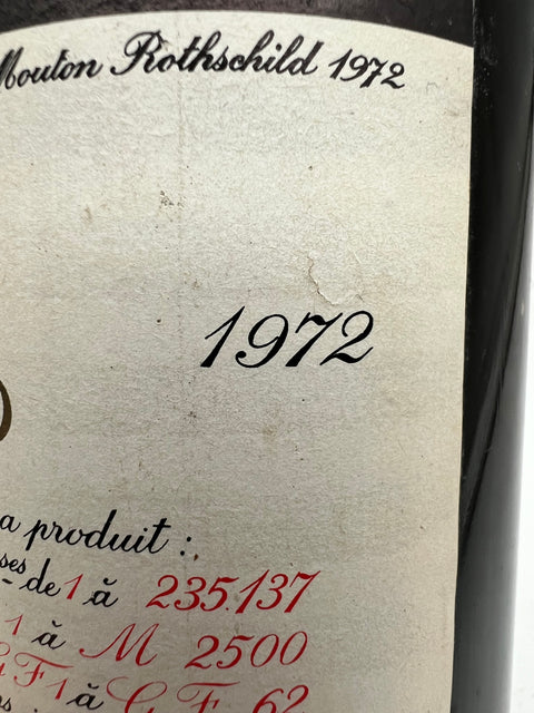 Chateau Mouton Rothschild 1972  Low Level