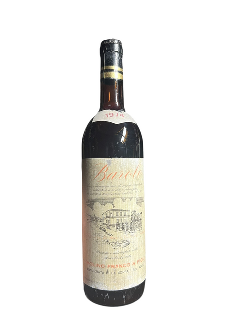 Barolo 1974 bad label