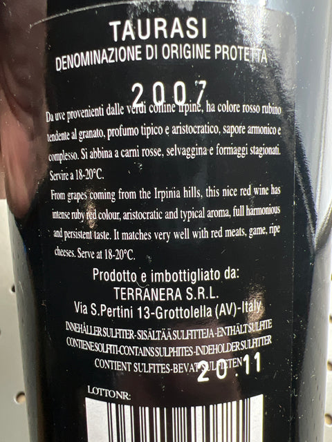 Taurasi Cantine Terranera 2016