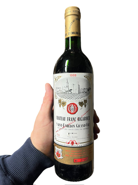 Chateau Franc Bigaroux Saint-Emilion Grand Cru 1988