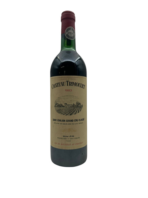 Flaske af Chateau Trimoulet 1983 rødvin