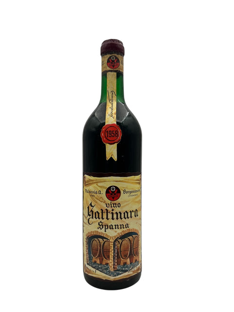 Flaske af Gattinara Valsesia 1958 rødvin
