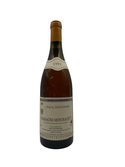 Flaske af Chassagne-Montrachet Paul Dugnais 1991 hvidvin