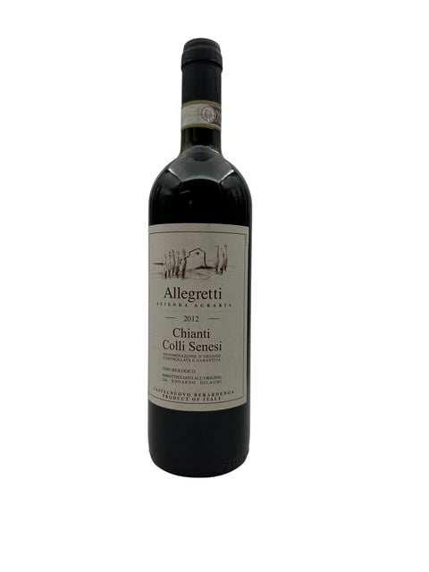 Flaske af Chianti Colli Senesi Allegretti 2012 rødvin