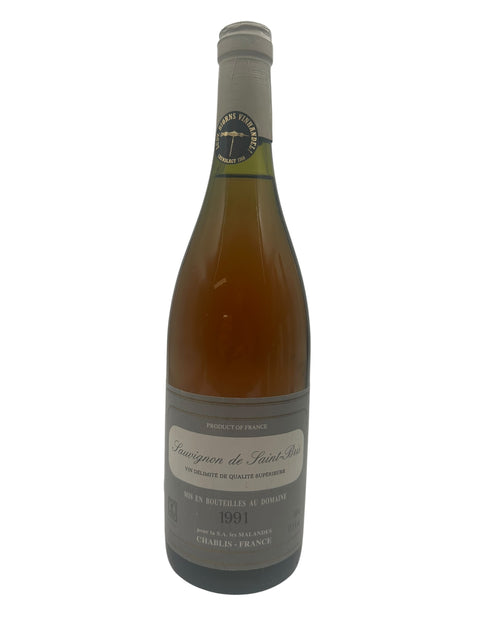 Flaske af Sauvignon de Saint-Bris Les Malandes 1991 hvidvin