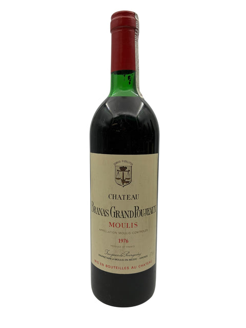 Flaske af Branas Grand Poujeaux 1976 rødvin