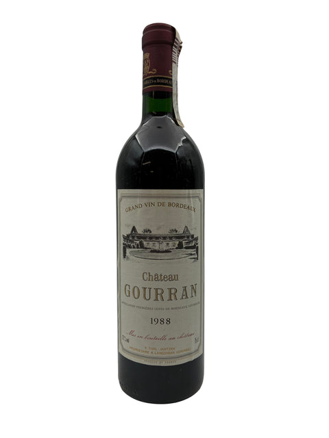 Flaske af Gourran Château 1988 rødvin fra Bordeaux
