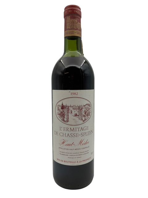 Flaske af L'Ermitage de Chasse-Spleen 1982 rødvin