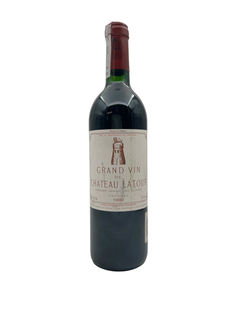Flaske af Grand Vin de Château Latour fra 1992