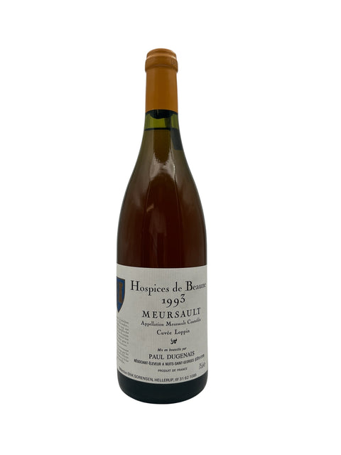 Flaske af Meursault Hospices de Beaune 1993 hvidvin