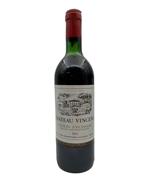 Flaske af Chateau Vincent Canon Fronsac 1983 rødvin