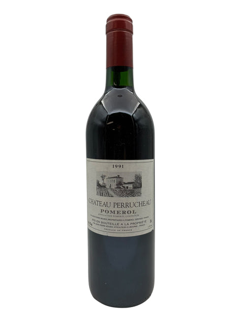 Flaske af Pomerol Chateau Perrucheau årgang 1991