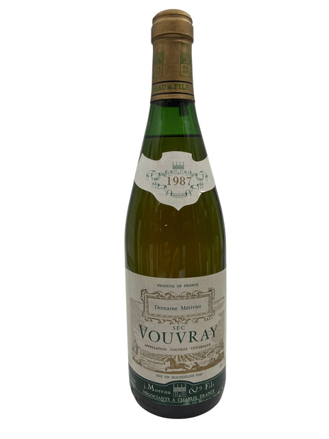 Flaske af Vouvray Domaine Métivier 1987 hvidvin