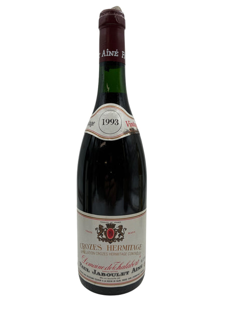 Flaske med Crozes Hermitage Paul Jaboulet Aîné 1993 rødvin