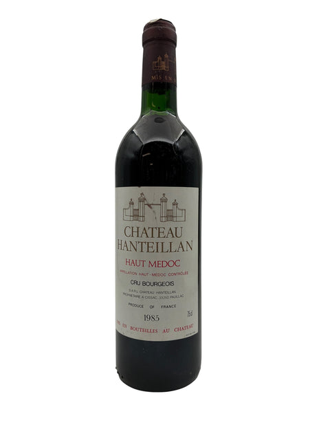 Flaske af Haut Medoc Chateau Hanteillan 1985 rødvin