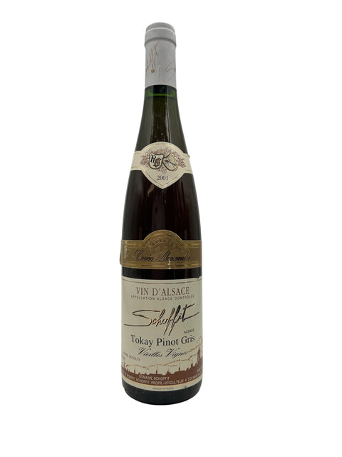 Flaske af Tokay Pinot Gris Schoffit 2001 hvidvin