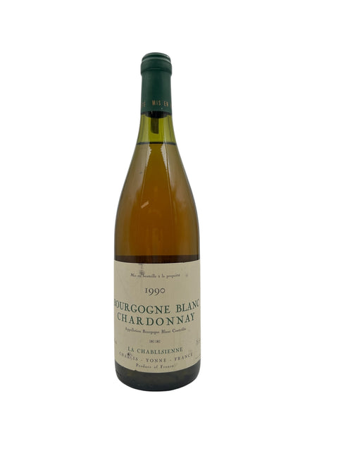 Flaske af Bourgogne Blanc Chardonnay 1990 La Chablisienne