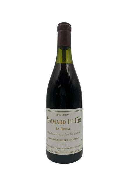 Flaske af Pommard 1er Cru Domaine Le Royer-Girardin 1991 rødvin