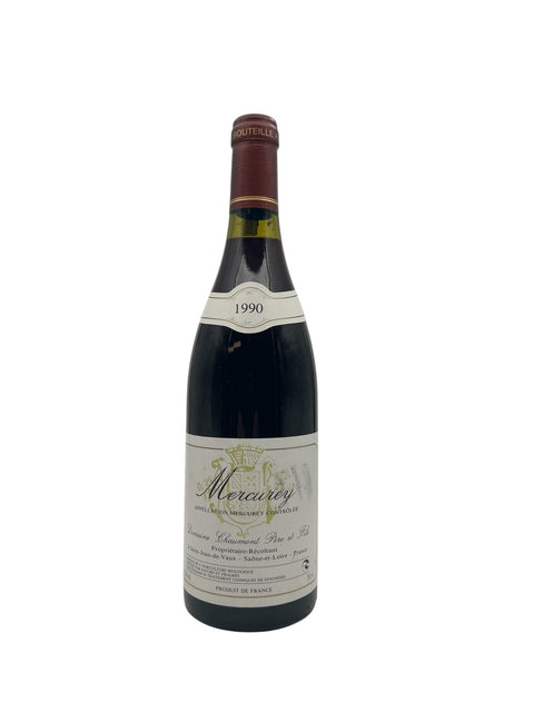 Flaske af Mercurey Domaine Chaumont 1990 rødvin