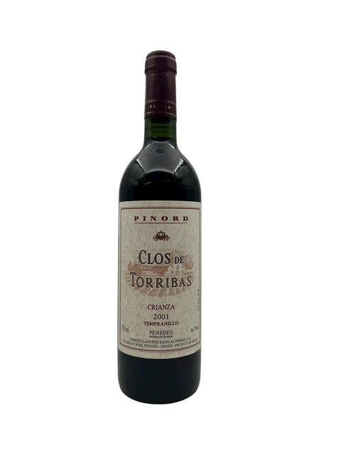 Flaske af Clos de Torribas rødvin fra Pinord 2001