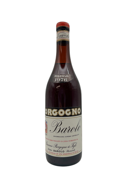 En flaske Barolo Giacomo Borgogno & Figli 1976 rødvin