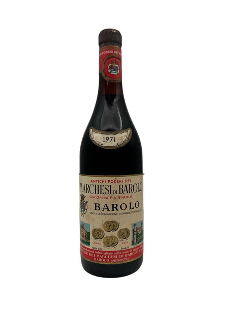 Flaske af Barolo Marchesi di Barolo 1971 rødvin