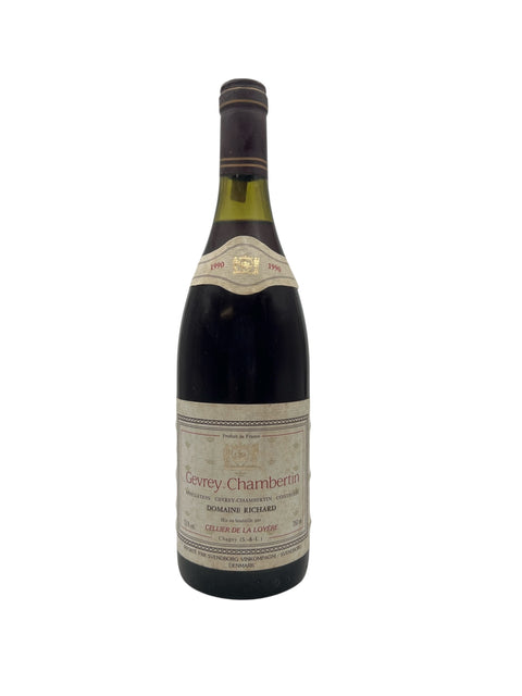 Flaske af Gevrey-Chambertin Domaine Richard 1990 rødvin