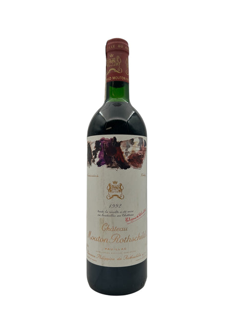 Flaske af Château Mouton Rothschild 1992 rødvin