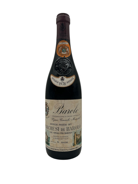 Gammel flaske Barolo Marchesi di Barolo 1978