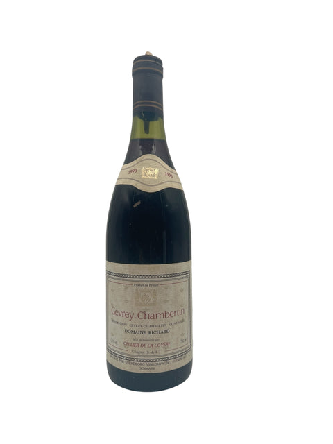 Flaske af Gevrey-Chambertin Domain Richard 1990 rødvin