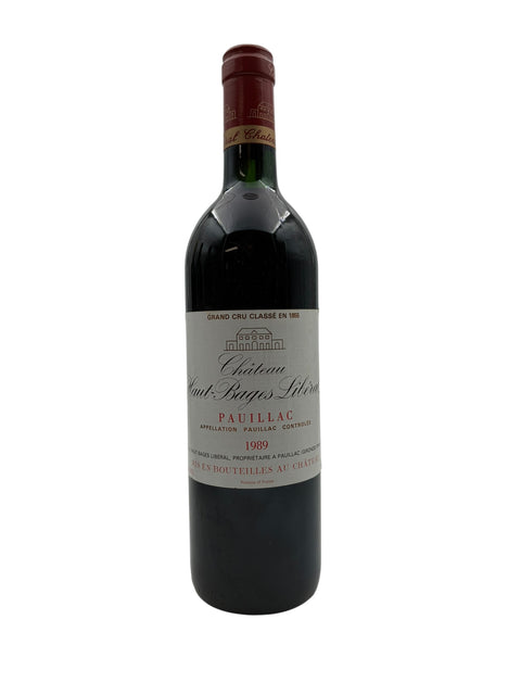 Flaske Château Haut-Bages Libéral 1989 rødvin