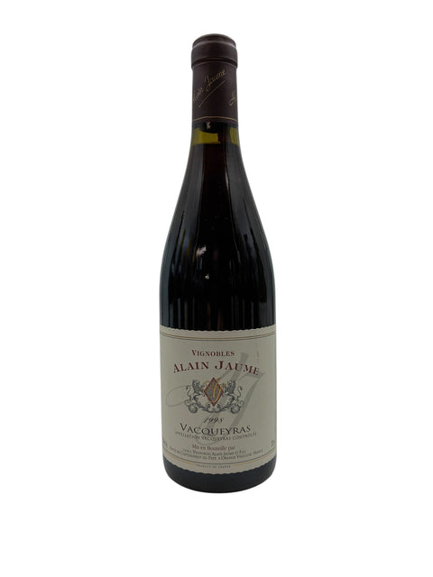 Flaske af Vacqueyras Alain Jaume 1998 rødvin
