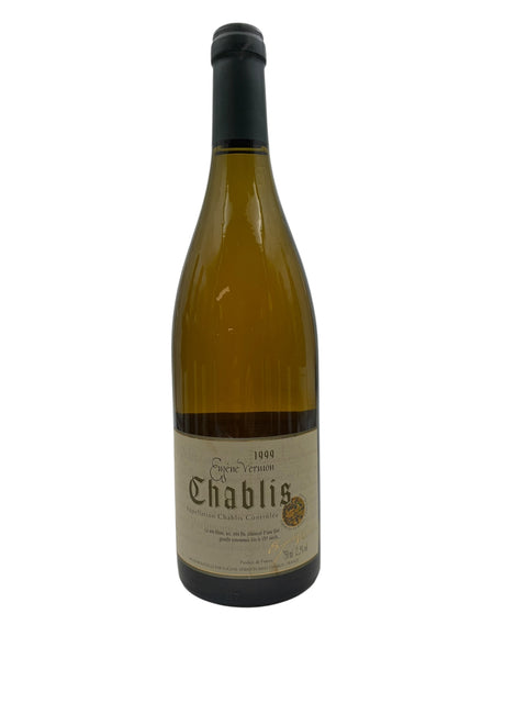 Flaske af Chablis Eugene Vernion 1999 hvidvin