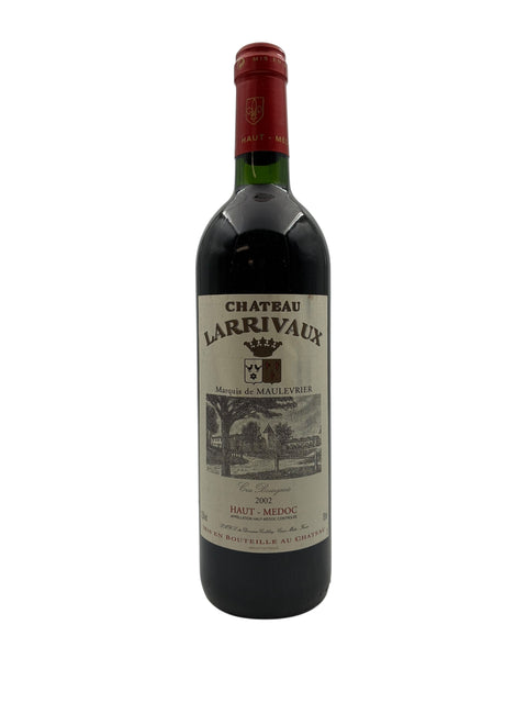 Flaske af Chateau Larrivaux 2002 rødvin
