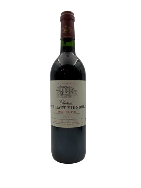 Flaske af Château Tour Haut Vignoble 1998 rødvin fra Bordeaux