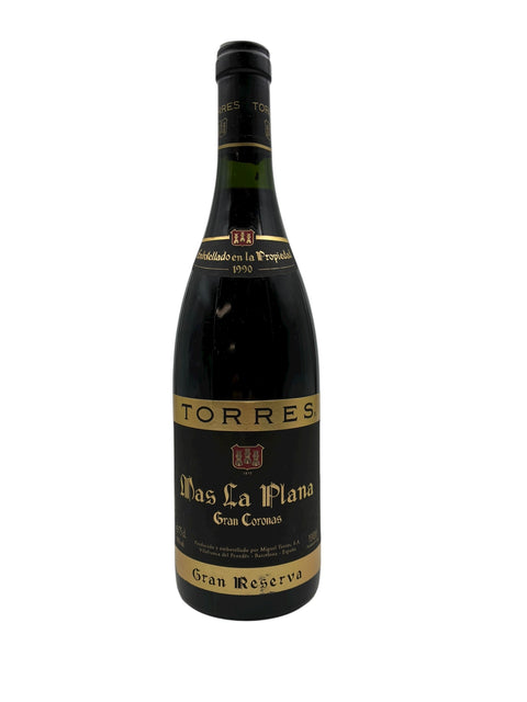 Mas La Plana Torres 1990 rødvinsflaske