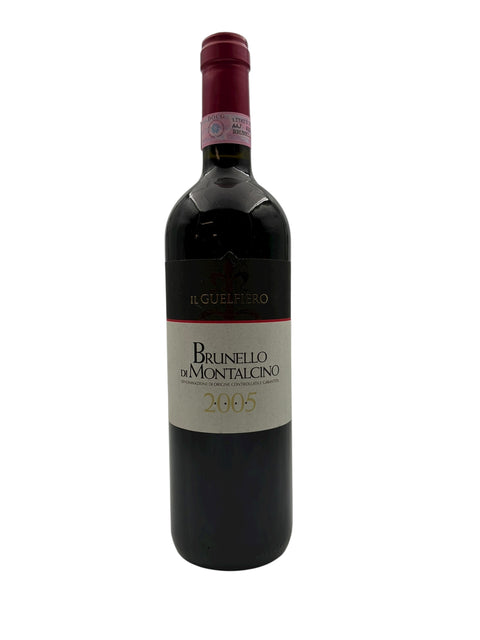 Flaske af Brunello di Montalcino Il Guelfiero 2005 rødvin