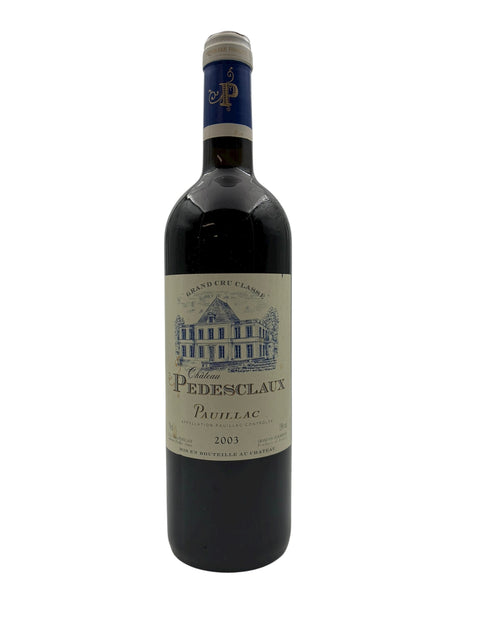Flaske af Château Pedesclaux Pauillac 2003 rødvin