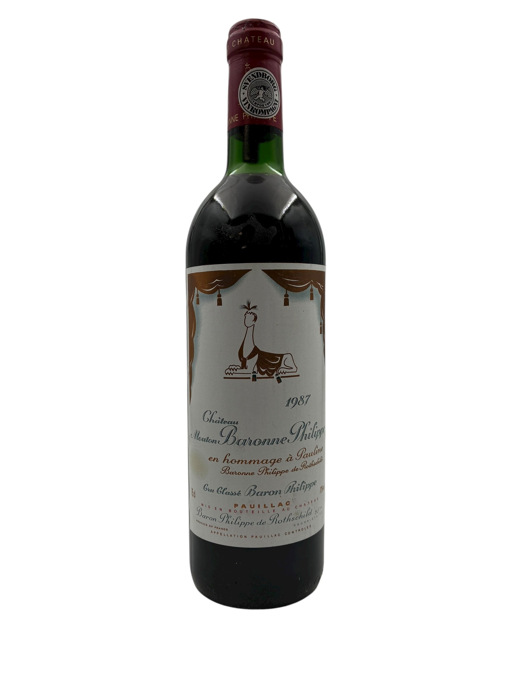 Baron Philippe De Rothschild Bordeaux Mouton Baron Philippe 1987