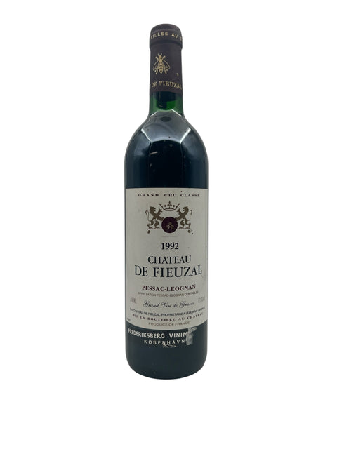Flaske af Chateau de Fieuzal 1992 rødvin fra Pessac-Léognan