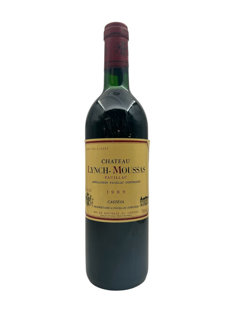 Flaske af Chateau Lynch-Moussas 1989 rødvin