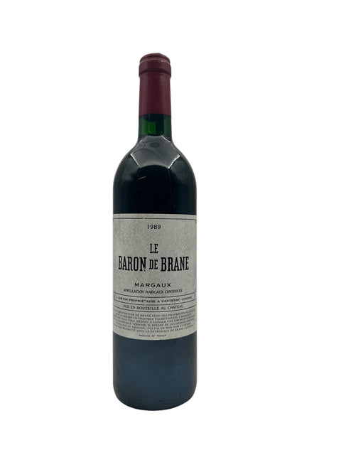 Flaske af Le Baron de Brane 1989 rødvin fra Margaux