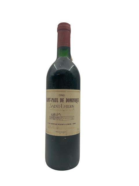 Saint-Emilion Saint-Paul de Dominique fles rode wijn uit 1990
